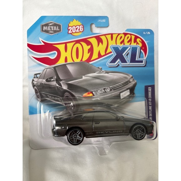 Hot Wheels Other - Hot Wheels XL Nissan Skyline GT-R BNR32 Dark Gray Metallic 1:24 Scale JKL02 4/24